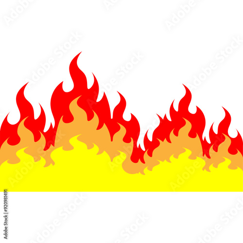 Dynamic Fire Icon Vector With Stylized Flames