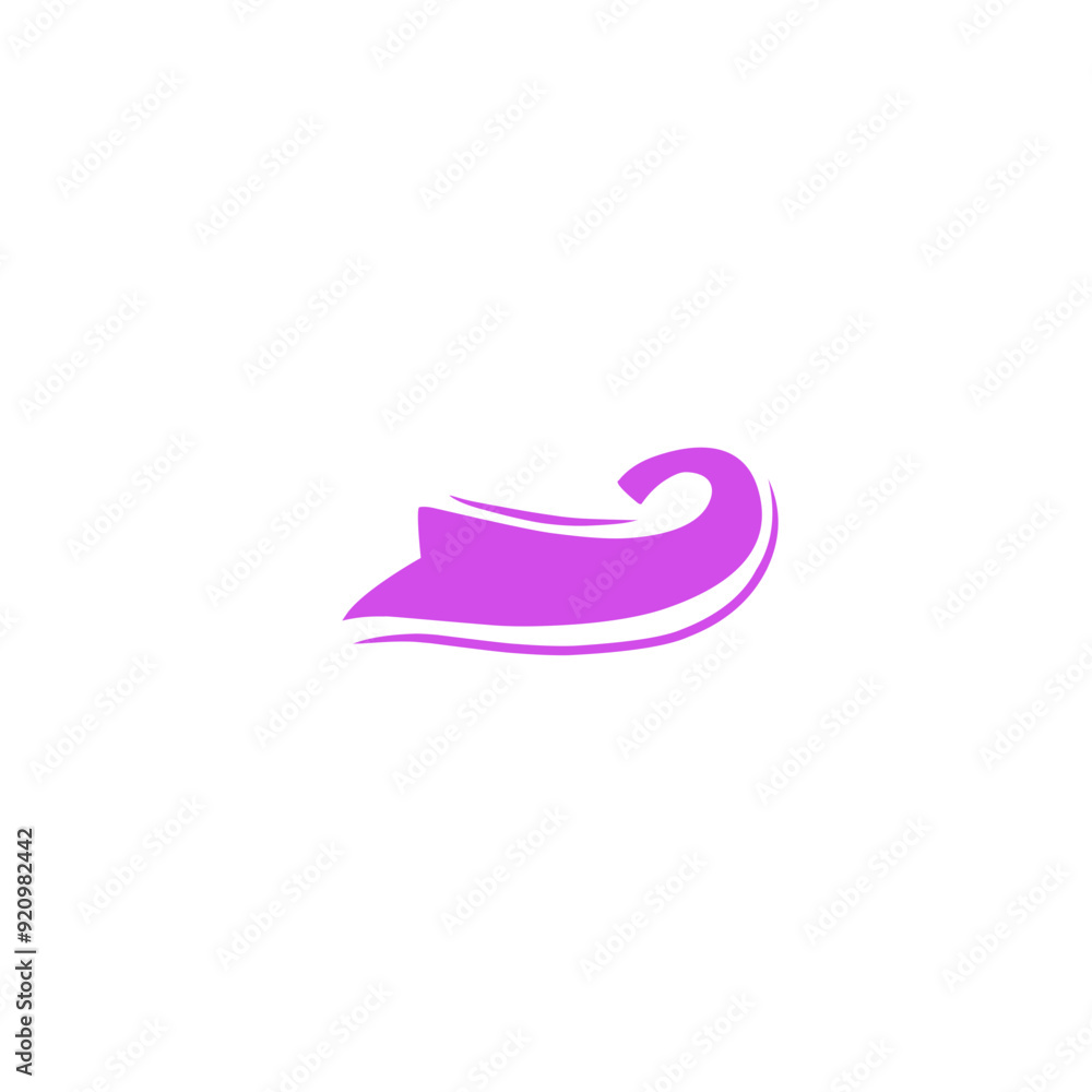 Obraz premium purple tail swoosh calligraphy