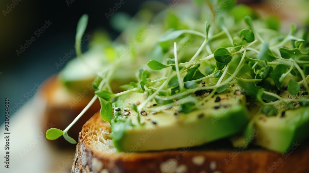 Avocado Toast with Microgreens Avocado Toast with Microgreens