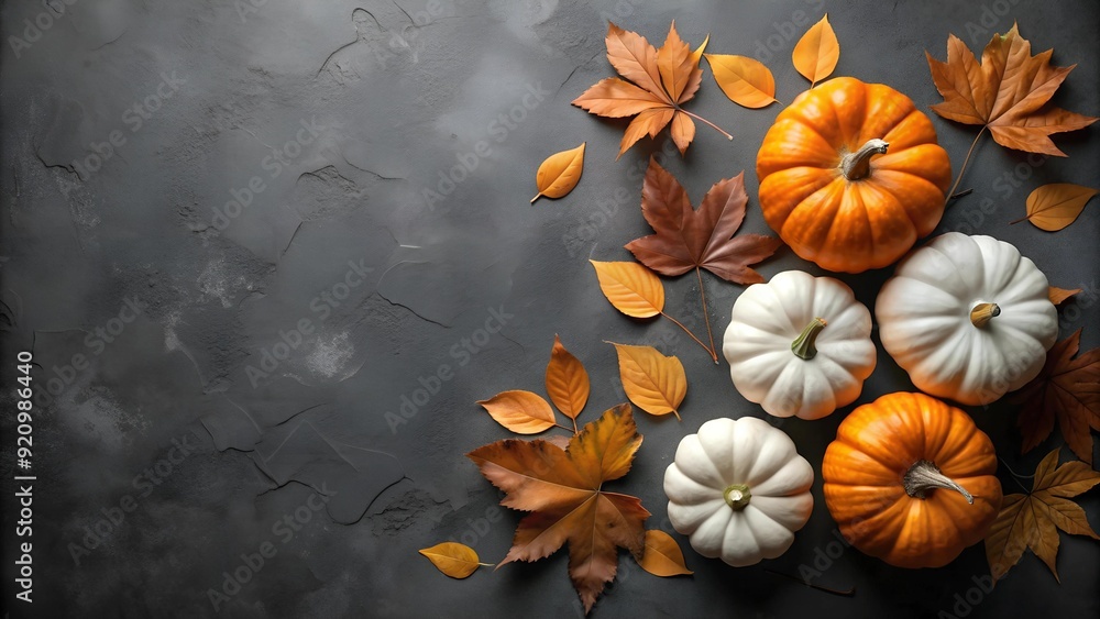 Autumn's Embrace: A Minimalist Pumpkin and Leaf Symphony in Deep Orange, Charcoal Black, and Bright White AI Generated Autumn's Embrace: A Minimalist Pumpkin and Leaf Symphony in Deep Orange, Charcoal Black, and Bright White AI Generated