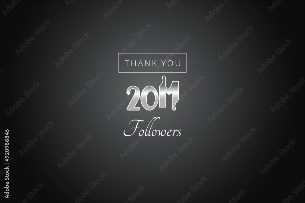 2000000 OR 20m followers celebration. Thank you 2000000 followers congratulation template banner. banner for social 20m friends and followers. celebrate subscribers and followers.
2000000 OR 20m followers celebration. Thank you 2000000 followers congratulation template banner. banner for social 20m friends and followers. celebrate subscribers and followers.