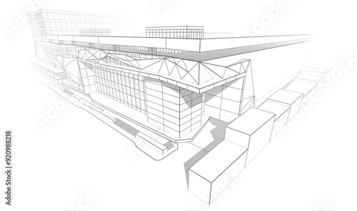 sketch of building