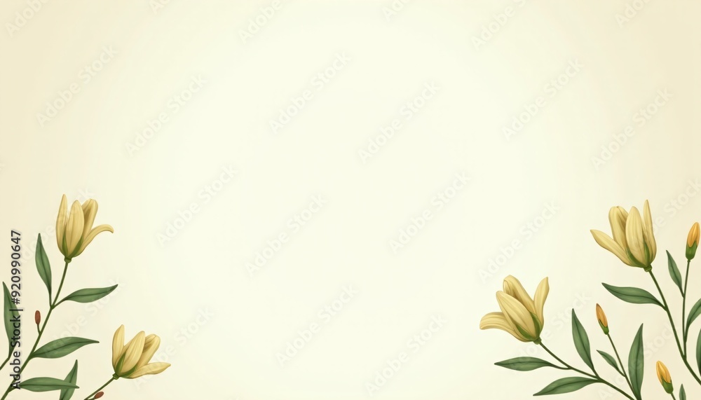 Obraz premium Vintage botanical wallpaper seamless pattern. Floral abstract print. Free space for text. Fashionable template for design.