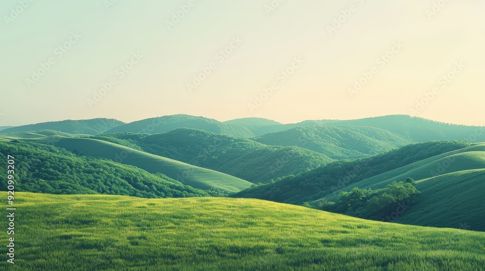 Naklejka premium Rolling Hills Landscape