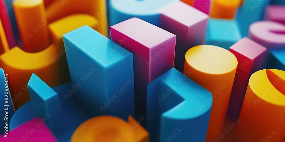 Obraz premium Abstract Colorful Blocks