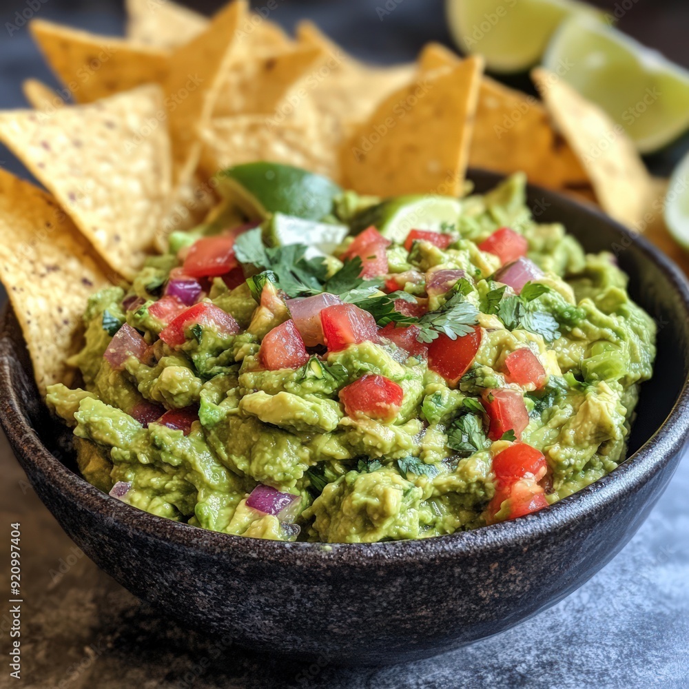 Homemade Guacamole with Tortilla Chips Homemade Guacamole with Tortilla Chips