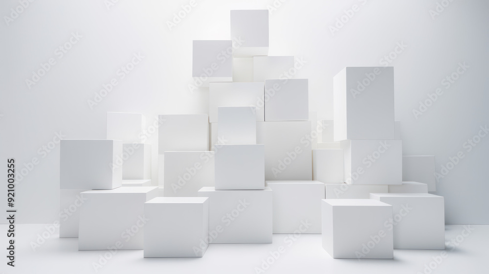 Collection of blocks of various sizes, arranged in a seemingly random pattern. Depth and complexity. Modern art, architecture visualization, complexity and organized chaos. Cubes Background. Collection of blocks of various sizes, arranged in a seemingly random pattern. Depth and complexity. Modern art, architecture visualization, complexity and organized chaos. Cubes Background.