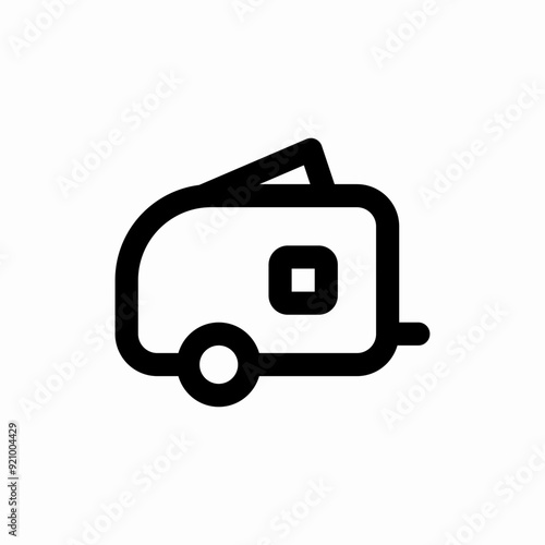 caravan vehicle car camping icon