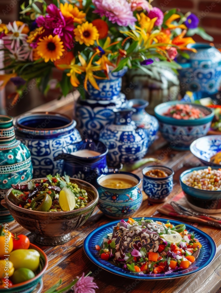 Beautifully presented traditional Mexican food. Beautifully presented traditional Mexican food.