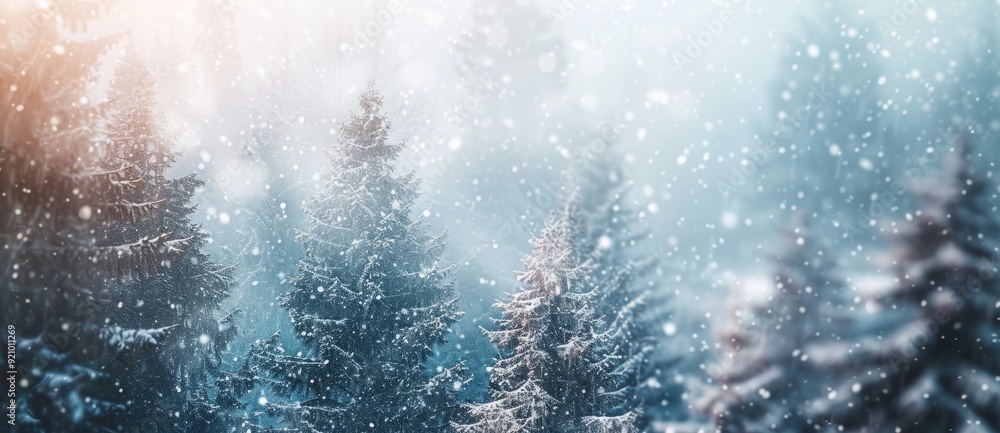 Winter nature forest with snow, background. Winter nature forest with snow, background.