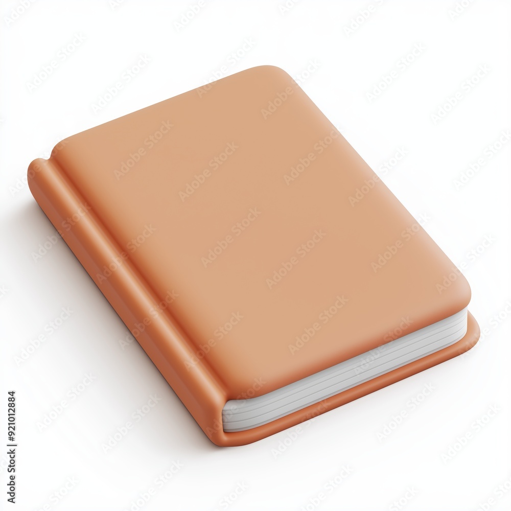 Cute Notebook Cartoon Clay Illustration, School 3D Icon, Isolated on white background Cute Notebook Cartoon Clay Illustration, School 3D Icon, Isolated on white background