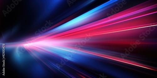 Abstract digital art with red and blue light streaks, symbolizing speed and energy.