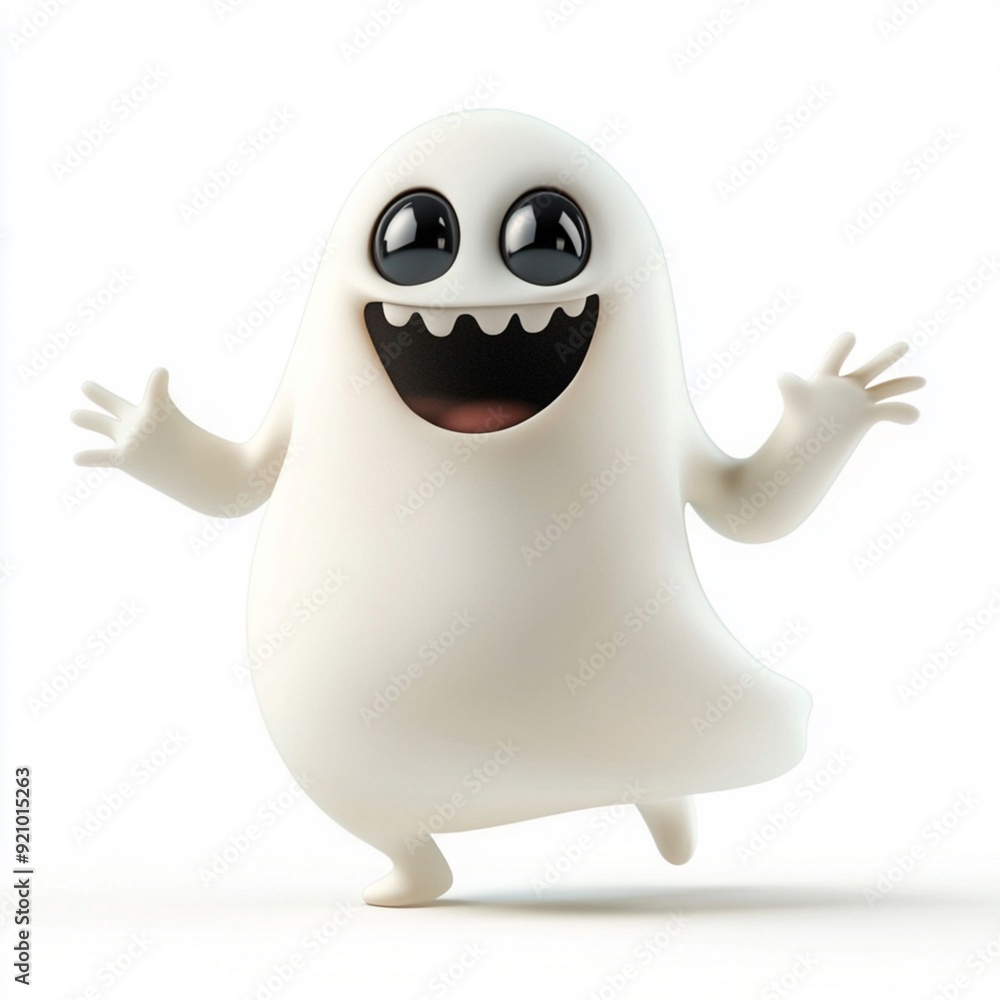 3D Cartoon Cute Funny Ghost 3D Cartoon Cute Funny Ghost