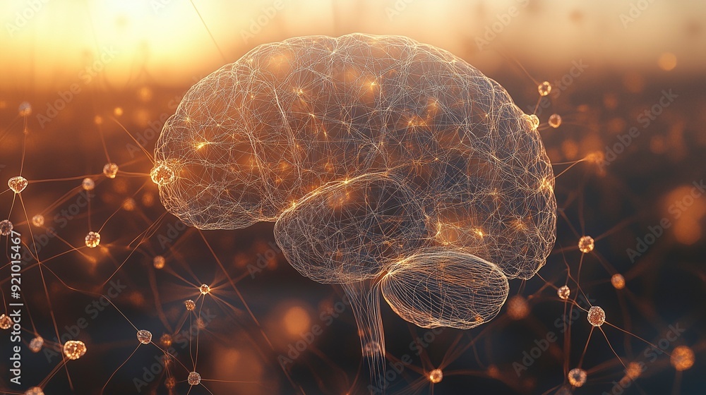 Obraz premium Brain potential. Ideas and innovation. Free your mind. Synapses and neurons. Cloud and globalization. Human anatomy and brain. Ai generative