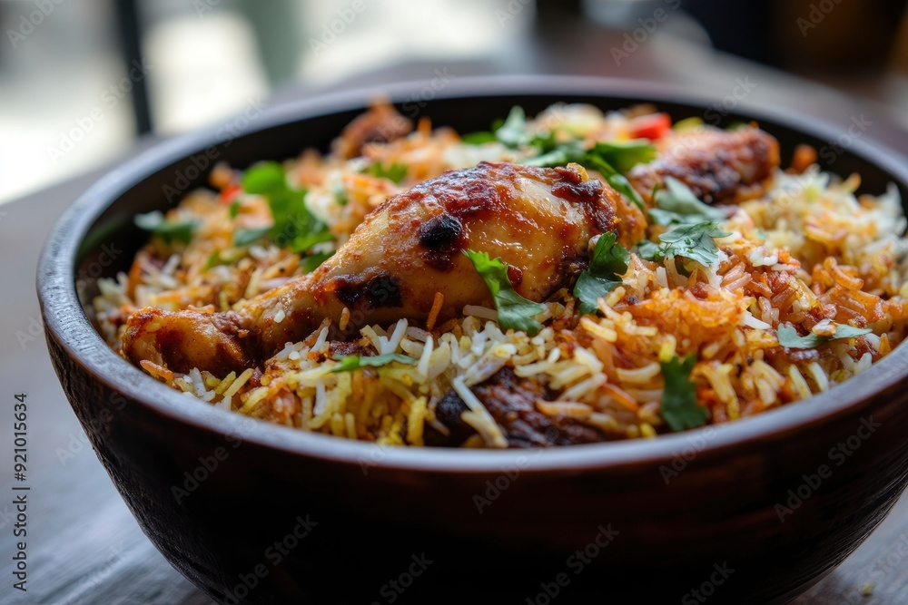 flying Chicken biryani Spicy Indian Hyderabadi biryani - generative ai flying Chicken biryani Spicy Indian Hyderabadi biryani - generative ai