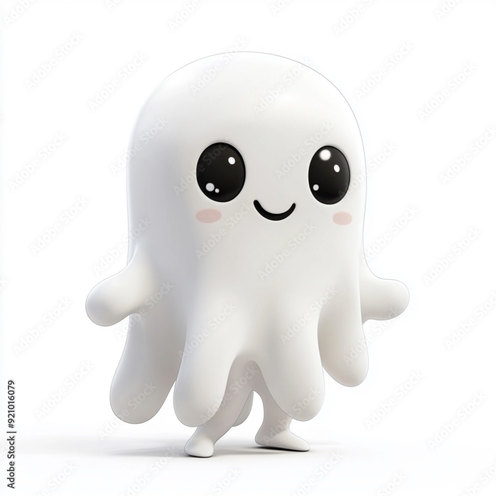 3D Cartoon Cute Funny Ghost 3D Cartoon Cute Funny Ghost