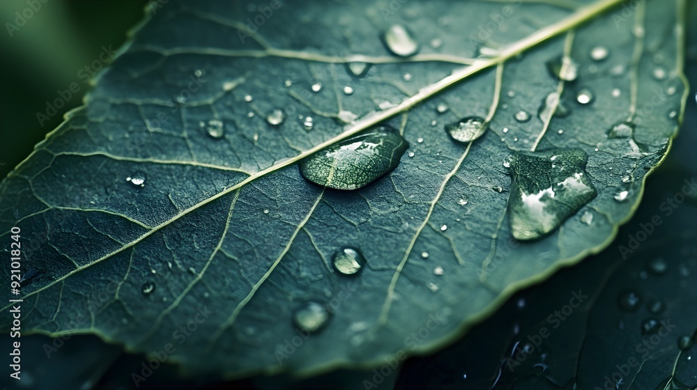 Fototapeta premium Stunning Close-up of Leaf Showcasing Intricate Plant Textures and Essence
