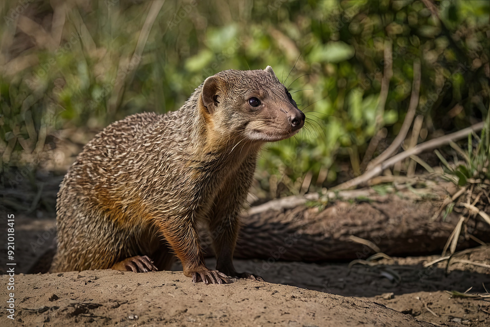 a happy mongoose searching for food a happy mongoose searching for food