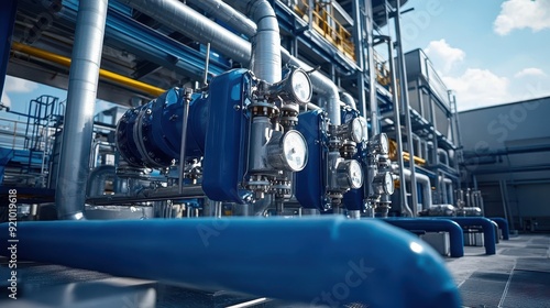 Wallpaper Mural Industrial Facility, Pipeline, and Machinery Torontodigital.ca