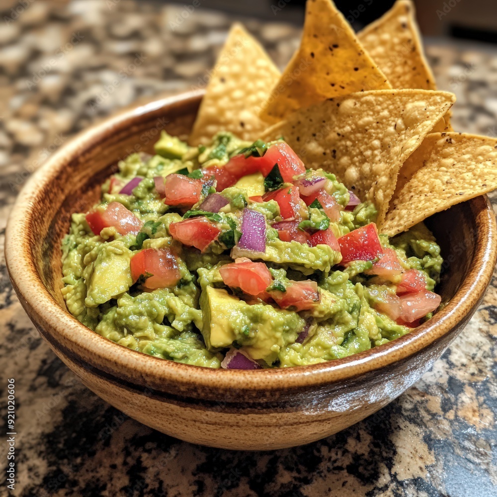 Homemade Guacamole with Tortilla Chips Homemade Guacamole with Tortilla Chips