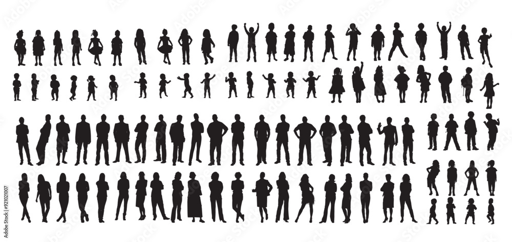silhouettes of people silhouettes of people