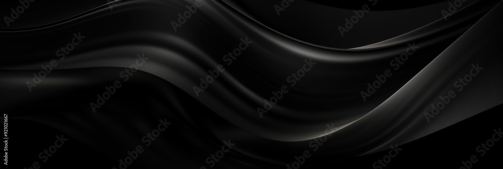 Fototapeta premium Abstract Black Fabric Waves