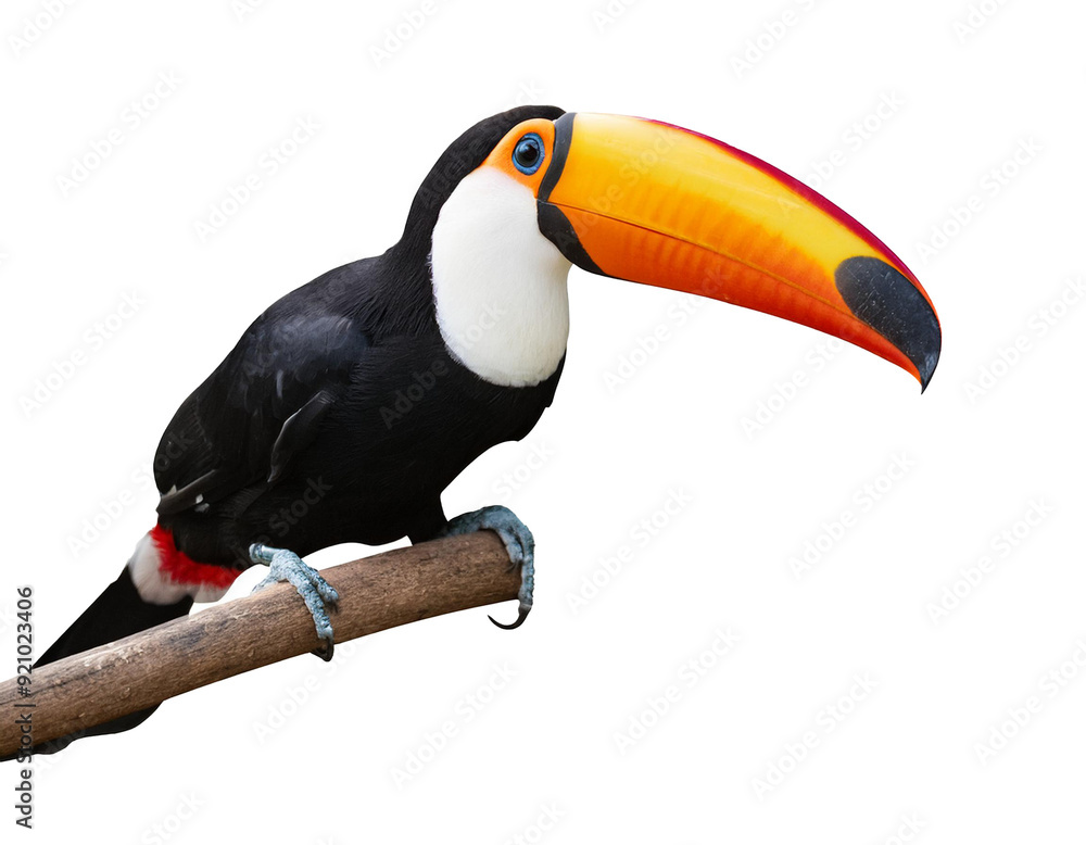 Naklejka premium Tukane, isoliert auf weißen Hintergrund, Freisteller, Transparent