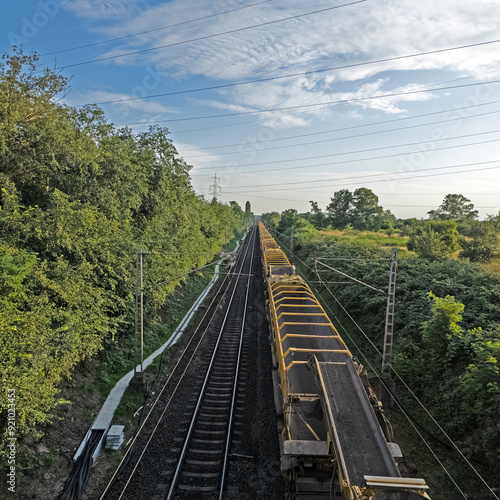 Image of the track work as part of the Deutsche Bahn Riedbahn renovation in2024 photo