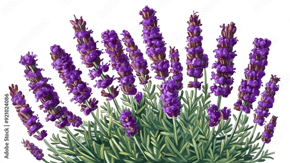 Naklejka premium An illustration of a lavender flower
