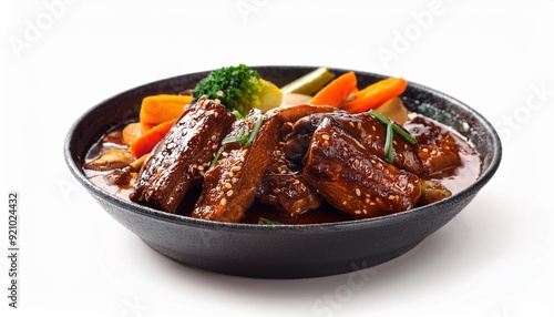 Korean Food Galbi Jjim Tender Braised Spare Ribs photo