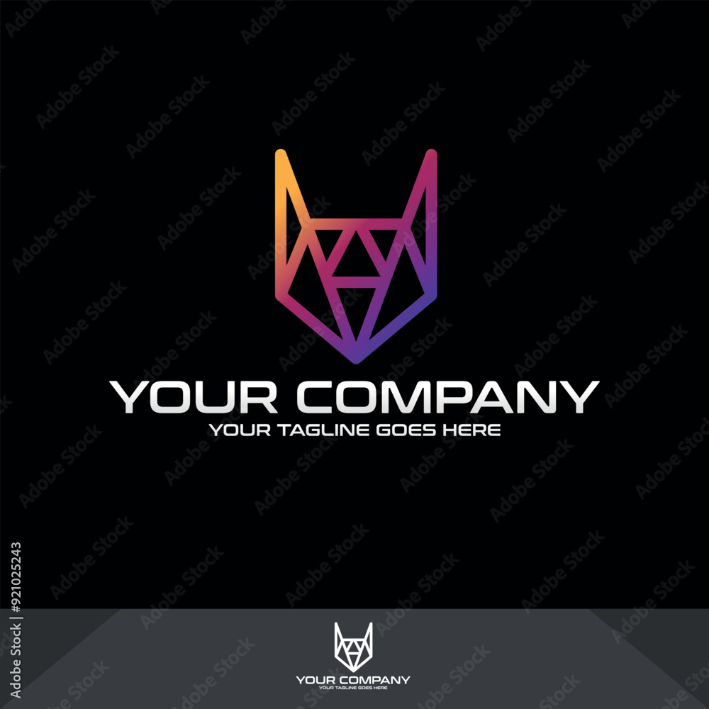 Minimalist Fox Vector Modern Logo Minimalist Fox Vector Modern Logo