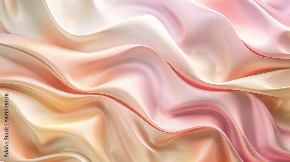 Obraz premium Abstract Wavy Silk Fabric Background