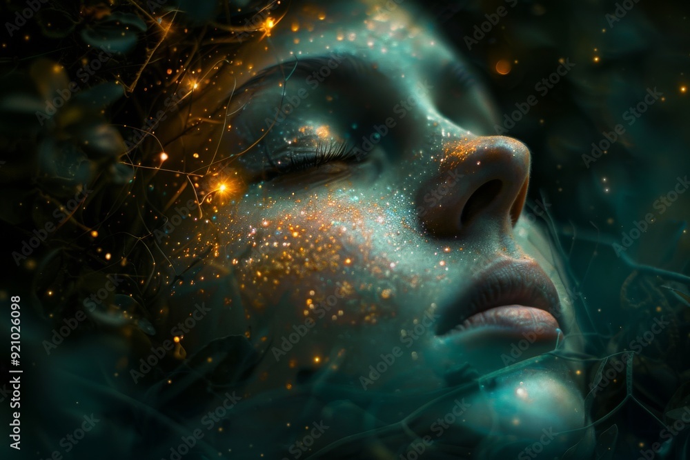 Whispers of light that illuminate the darkness, AI generated Whispers of light that illuminate the darkness, AI generated