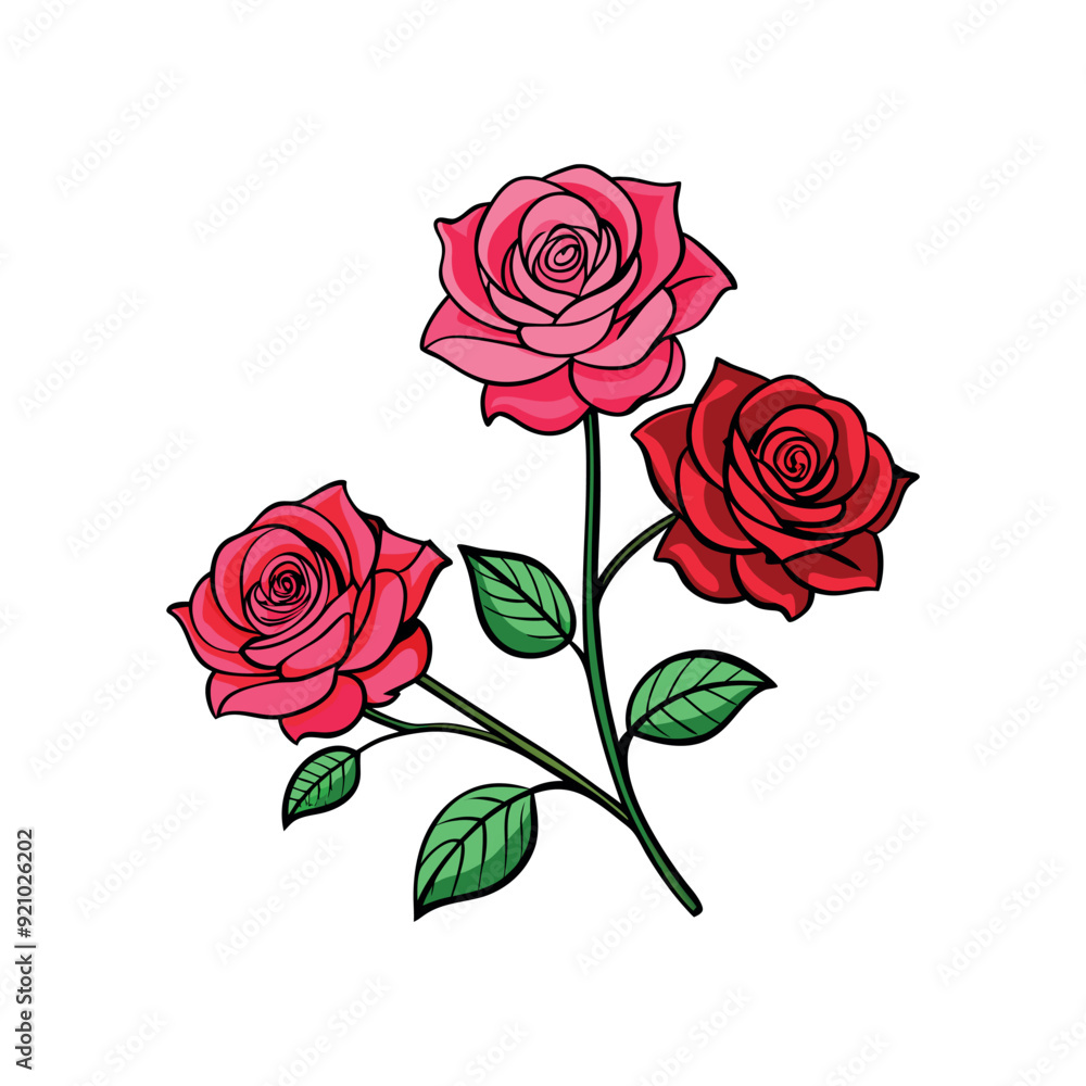 custom made wallpaper toronto digitalVector rose clipart design template illustration