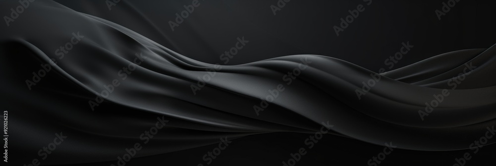Obraz premium Abstract Black Fabric Flowing