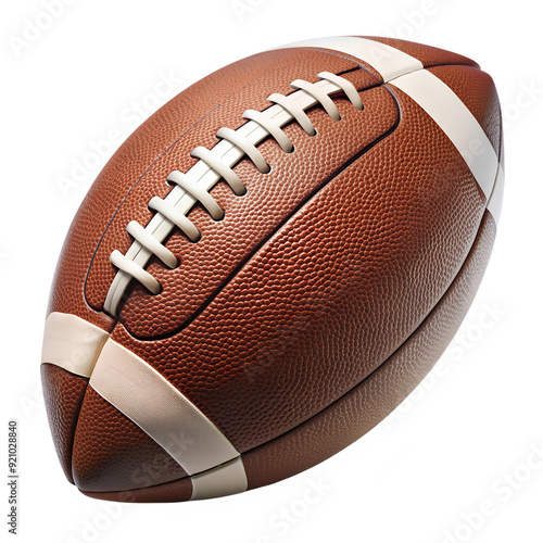 american football isolated on white