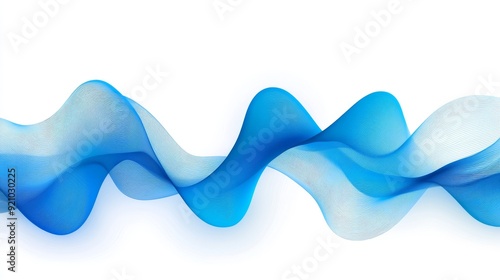 Stock abstract wave background with white background.