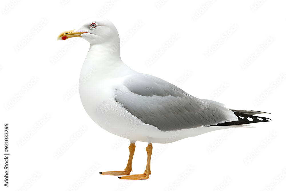 Gaviota sobre fondo transparente