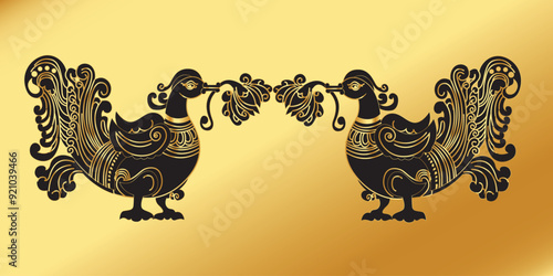 Sri Lankan Traditional Hansaputtuwa illustration Art