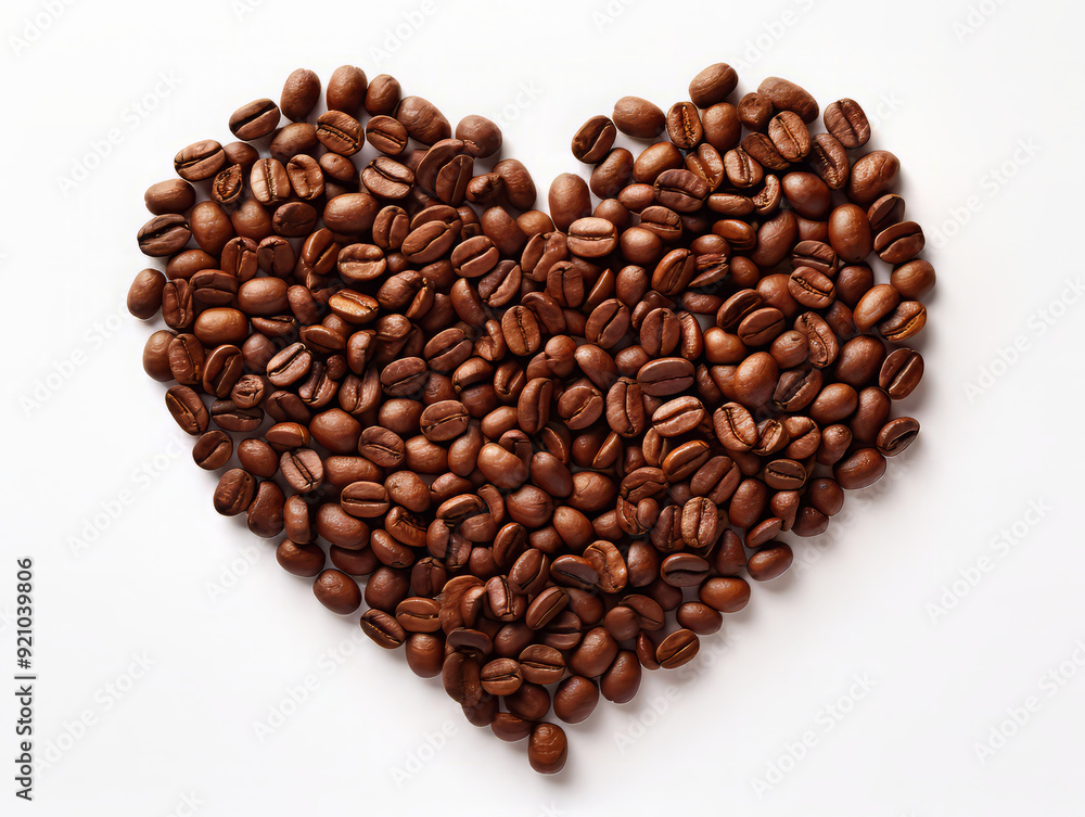Eyecatching Coffee beans in heart form Eyecatching Coffee beans in heart form