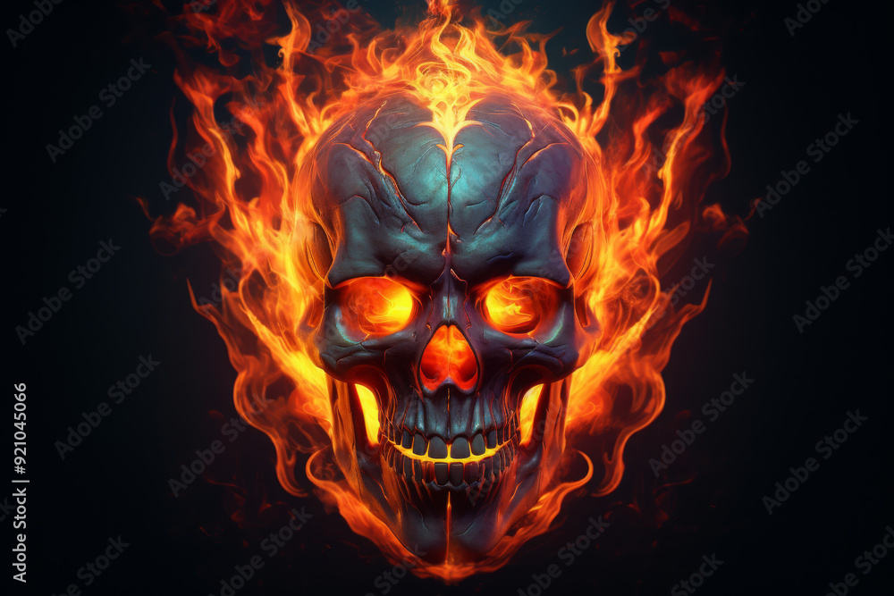 Skull on fire Skull on fire