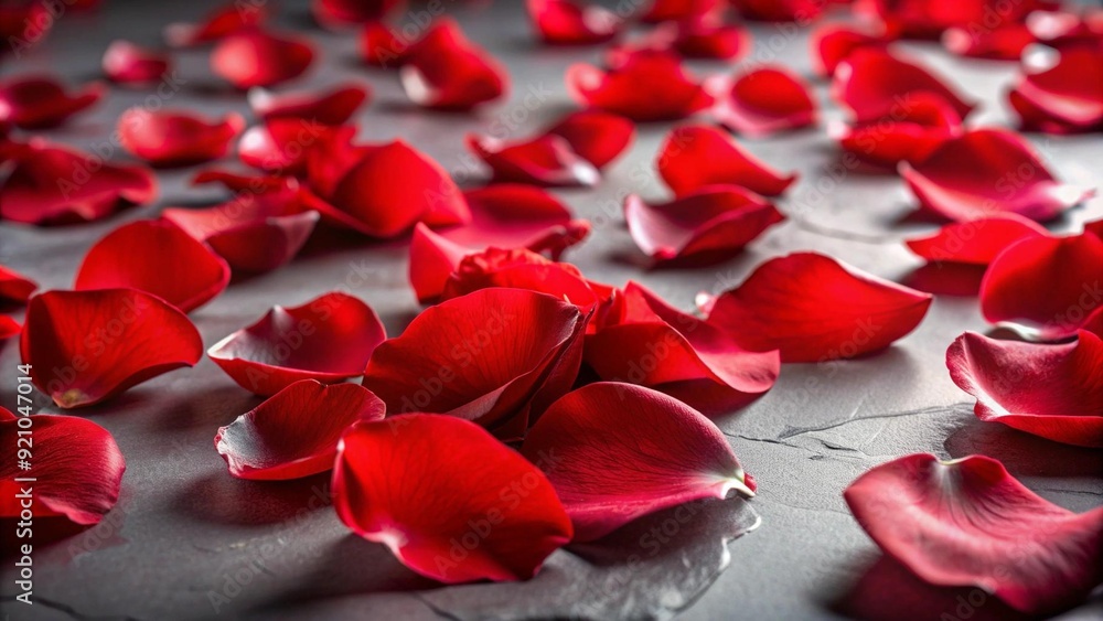 Crimson Cascade: A Symphony of Scattered Rose Petals Generative AI Crimson Cascade: A Symphony of Scattered Rose Petals Generative AI
