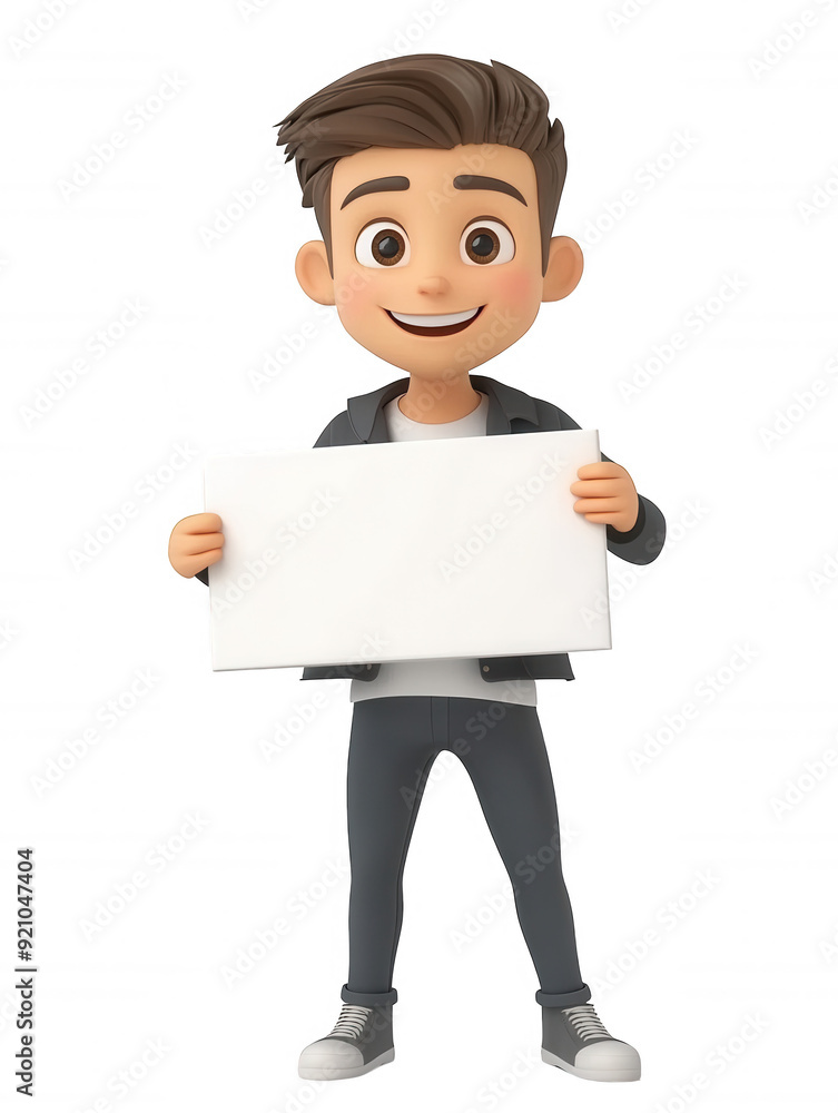 boy holding a blank sign isolated on transparent background boy holding a blank sign isolated on transparent background