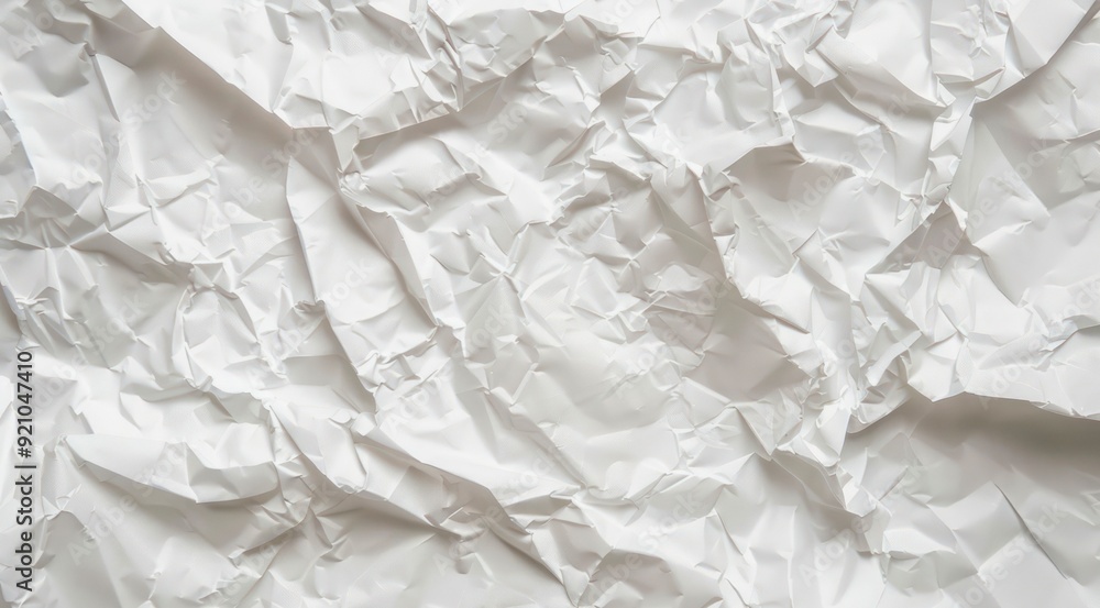 Obraz premium White crumpled paper texture background.