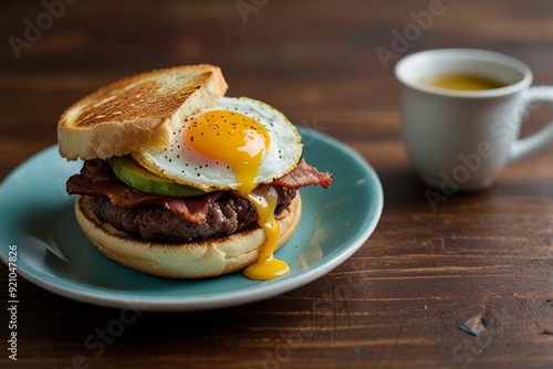Mouth-watering American cheese Burger 