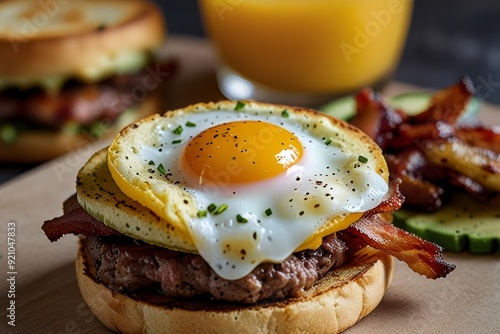 Mouth-watering American cheese Burger 