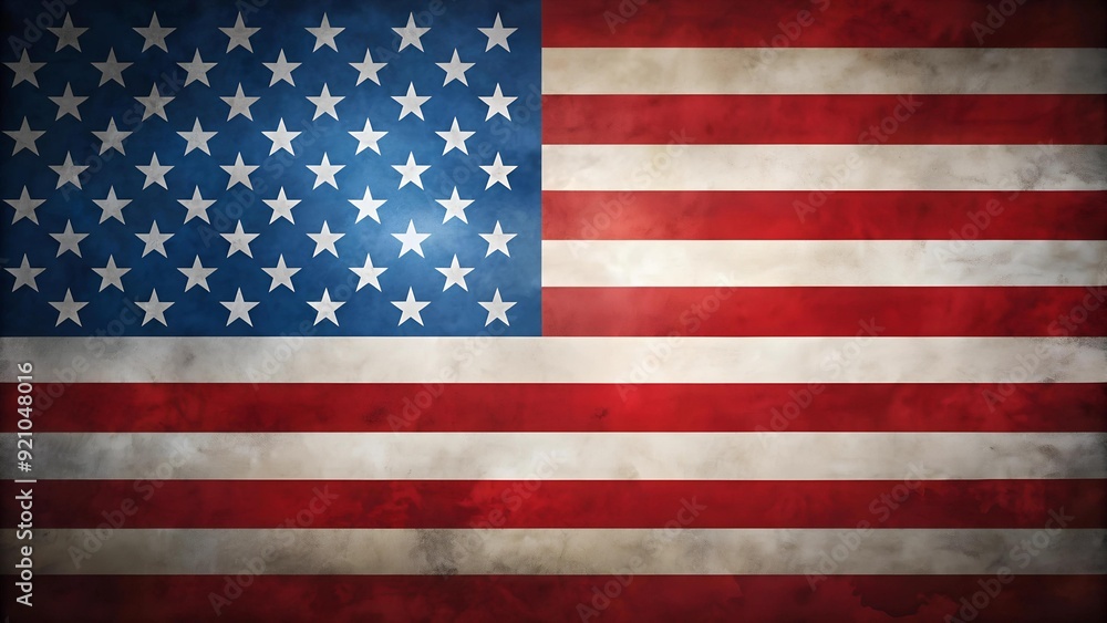 Naklejka premium Stars and Stripes Abstract AI generated