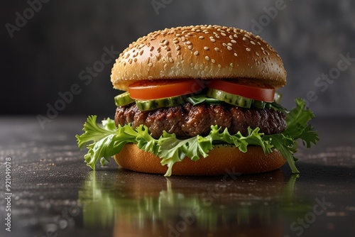 Mouth-watering American cheese Burger 