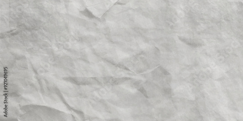 White wrinkly backdrop paper background. white colored grunge crumpled crushed paper horizontal vector backgrounds. creased recycle paper texture. Paper texture Crumpled White. Top view.