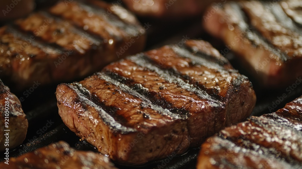 Grilled Steak Close Up Grilled Steak Close Up